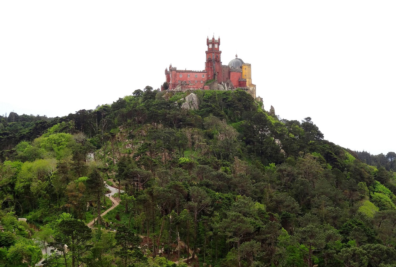 View of Pena Palace from the Moorish Castle